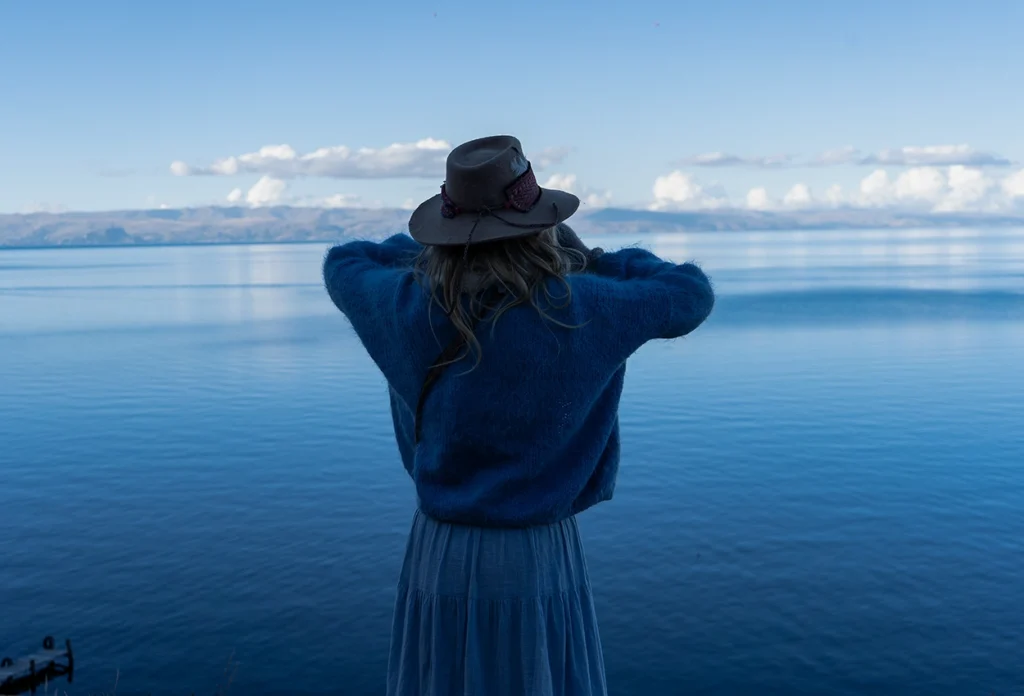 Ceremony landscape moon island Peru puno sun island