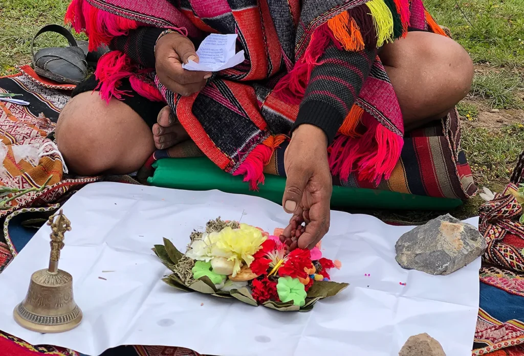 A despacho burning in the dry season — timing and the best time for a spiritual retreat in Peru